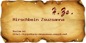 Hirschbein Zsuzsanna névjegykártya
