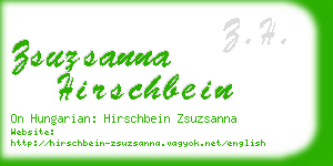zsuzsanna hirschbein business card